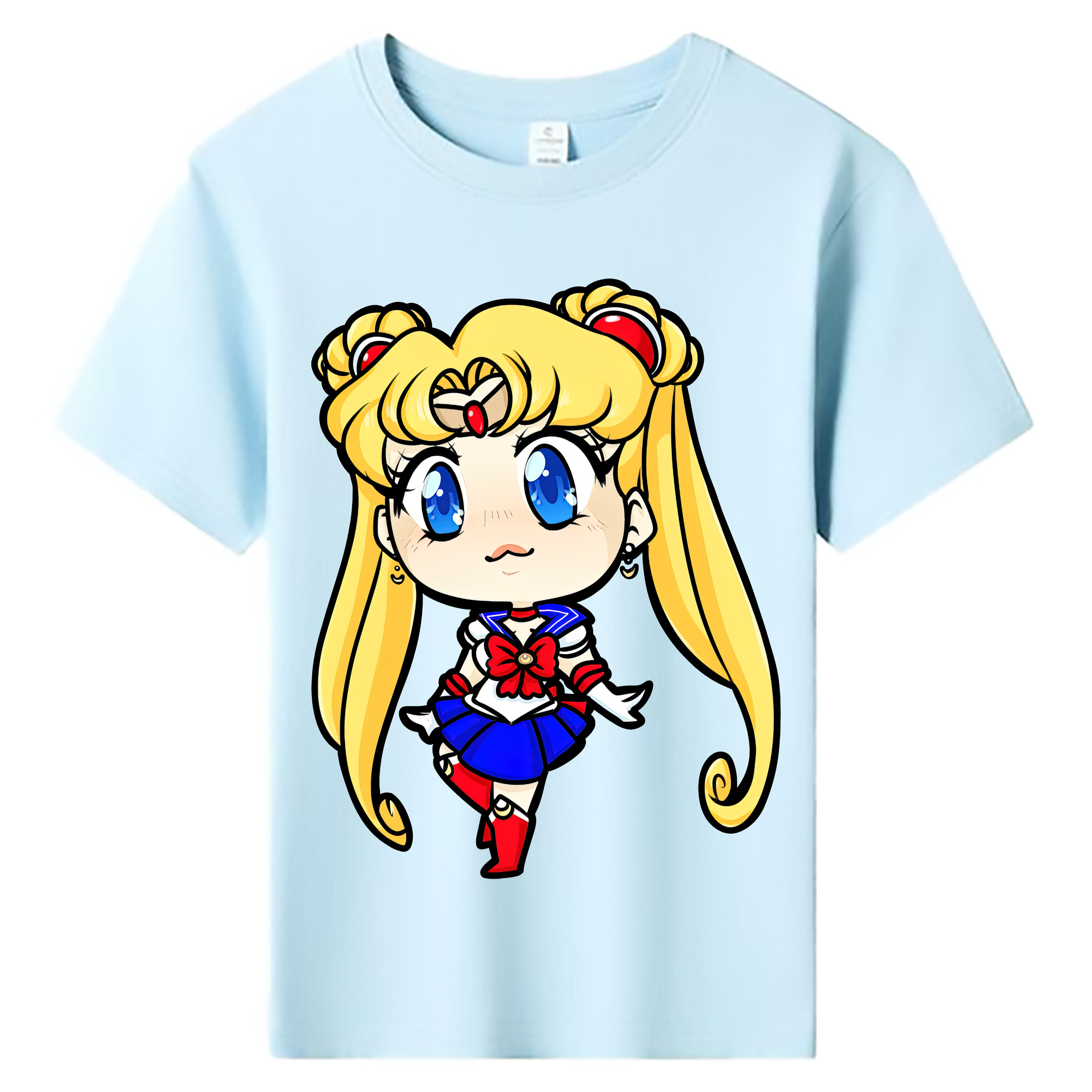 （画像用） 美少女戦士セーラームーン 月野 うさぎ つきの うさぎ Sailor Moon Tsukino Usagi 綿100％キッズTシャツ（フロントプリント）